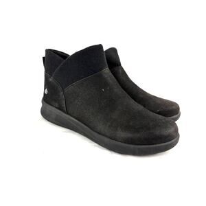 Clarks CloudSteppers Black Suede Ankle Boots Shoes - SILLIAN 2.0 RISE Size 8.5